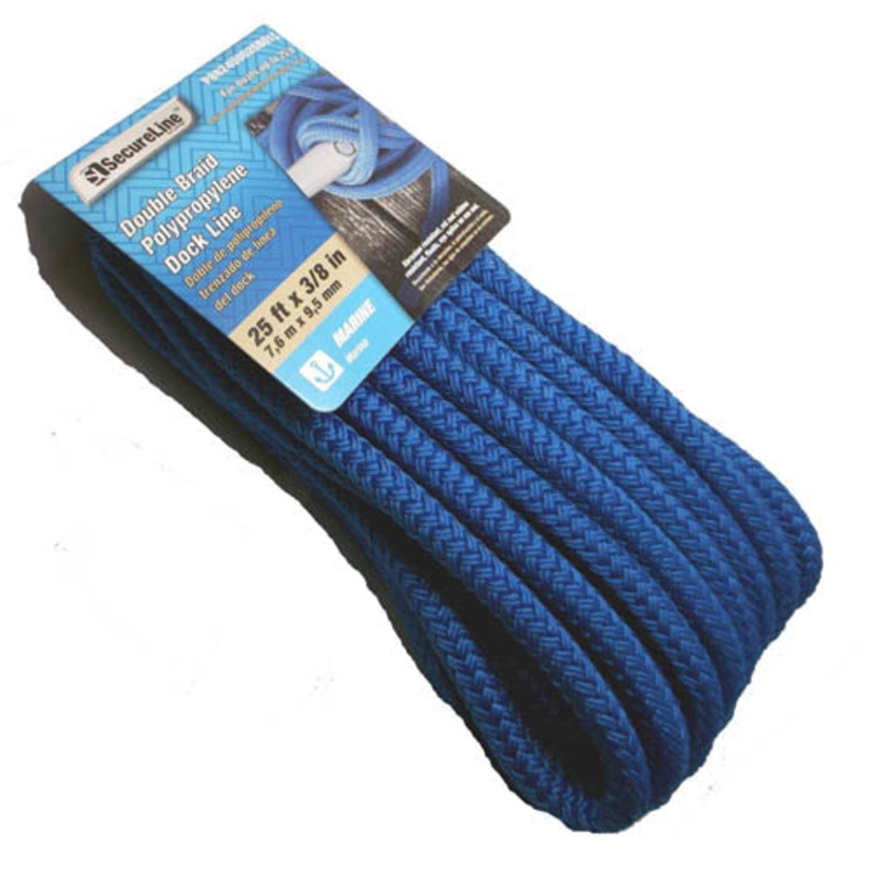 P8824U0025B01S – ROPE POLY DOUBLE BRAID 25FTX3/8IN FOR BOAT