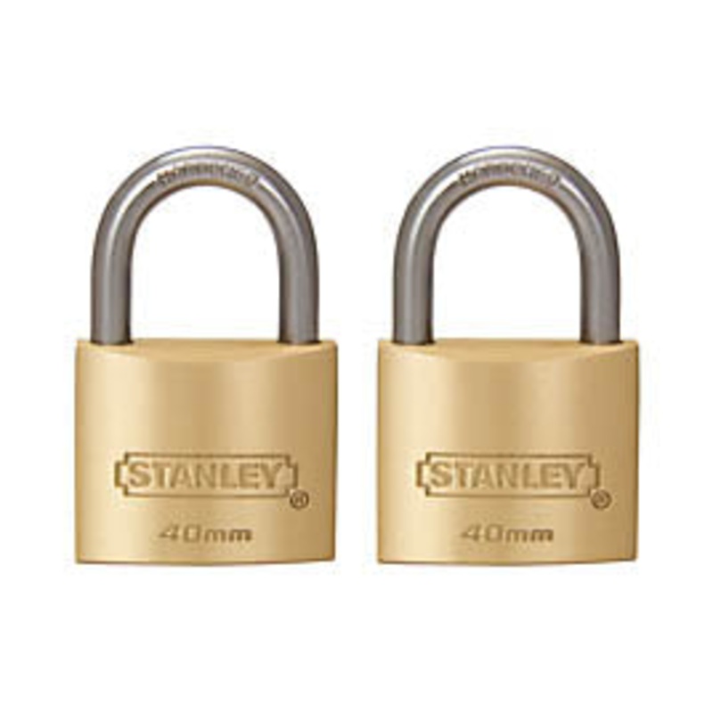 S827-428 – SECURITY LOCK AND KEY-(2 PCS) 40MM SOLID BRASS CASE (2 pcs/pkg)