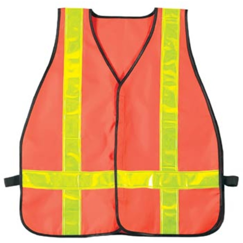 55212 – SAFETY VEST REFLECTIVE ORANGE POLYSTER FLOURSCENT