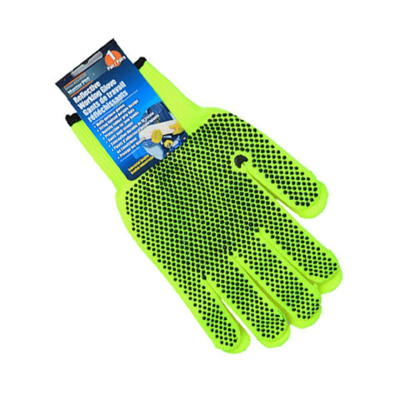 73110 – GLOVES ANTI-SLIP KNITTED COTTON POLYESTER REFLECTIVE
