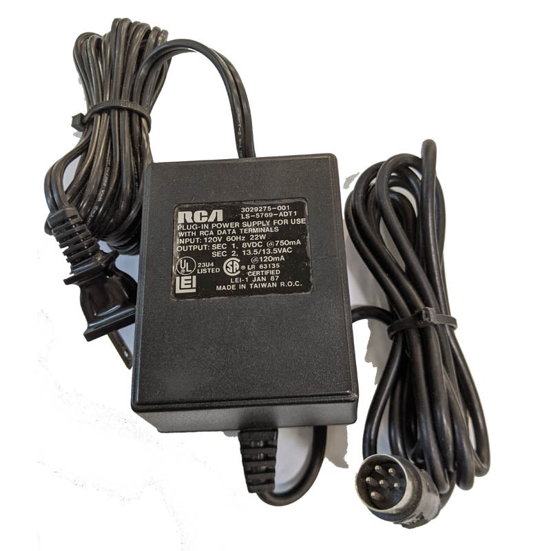 LS-5769-ADT1 – PSU 8VDC 750MA 13.5VAC 120MA 5PIN DIN DESKTOP IP:120VAC 2PIN