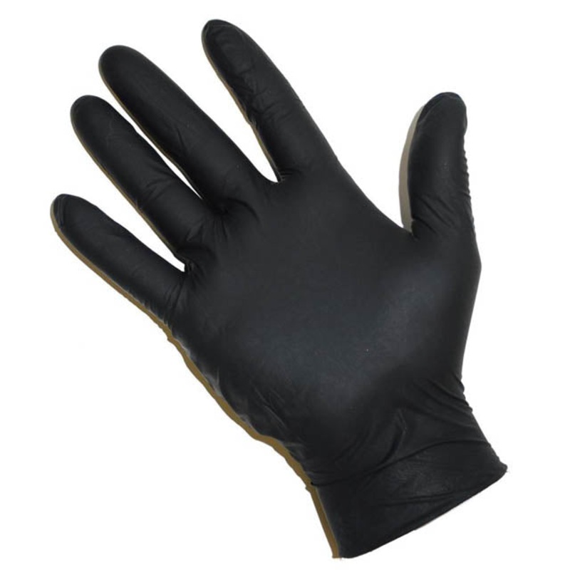 TZR-9577-6 – GLOVES NITRILE LATEX DISPOSABLE BLACK ONE SIZE FITS MOST (6 pcs/pkg)