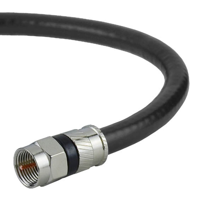 01666 – VIDEO CABLE RG6U F M/M 1FT BLK