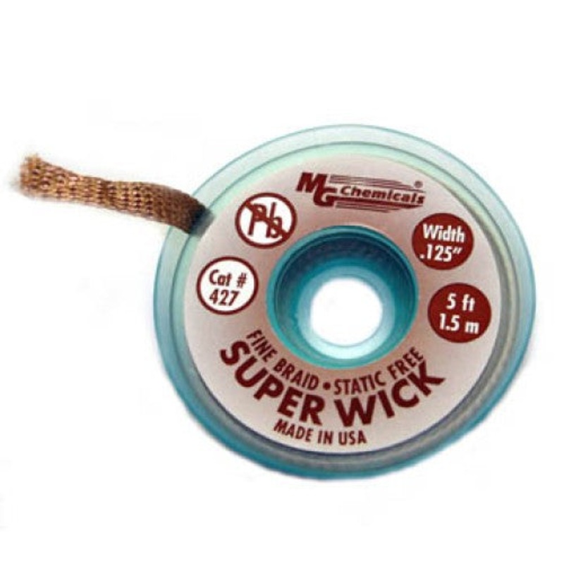 427 – SOLDER WICK #5 BROWN 3.2MM 5FT COMMERCIAL GRADE RA ROSIN