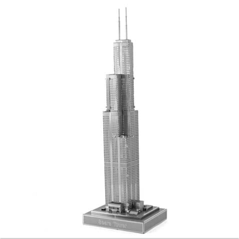 ICX013 – SEARS TOWER METAL EARTH 3D LASER CUT MODEL