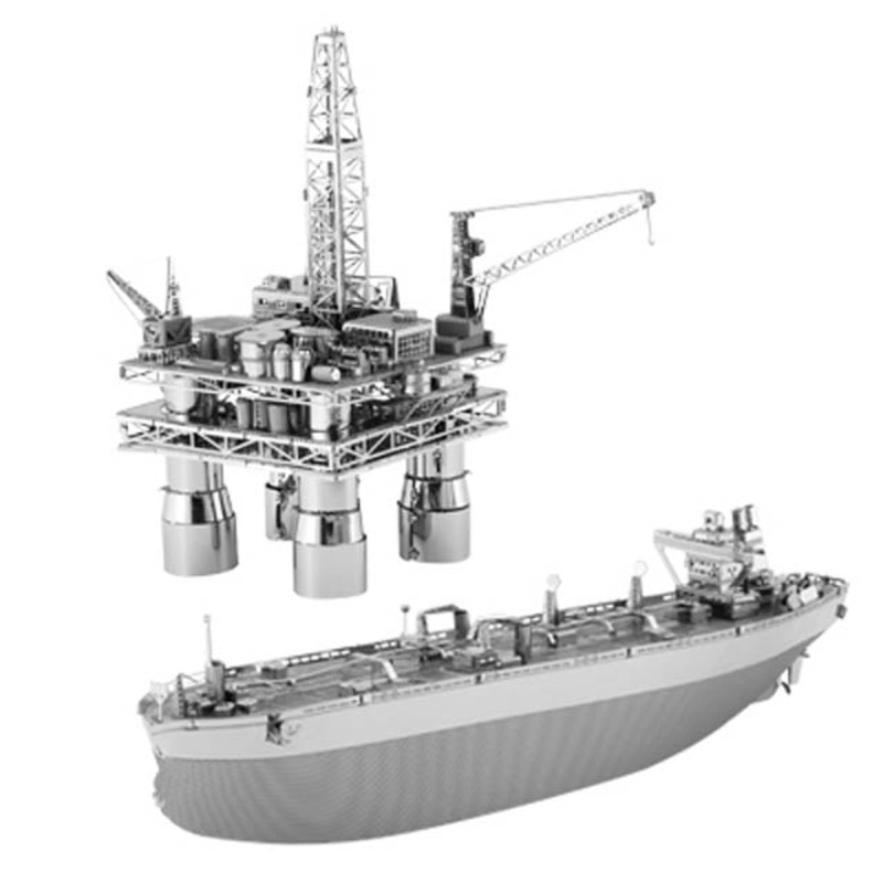 MMG105 – OFFSHORE OIL RIG AND TANKER METAL EARTH 3D LASER CUT MODEL
