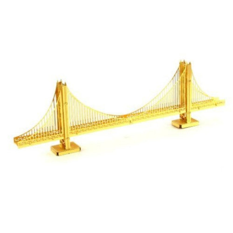 MMS001G – GOLDEN GATE BRIDGE GOLD METAL EARTH 3D LASER CUT MODEL