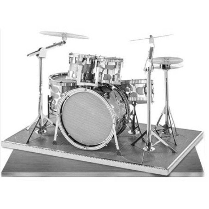 MMS076 – DRUM SET METAL EARTH 3D LASER CUT MODEL