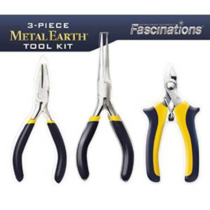 MMT001 – TOOL KIT CLIPPER FLAT AND NEEDLE NOSE PLIERS  METAL EARTH 3PC/SET