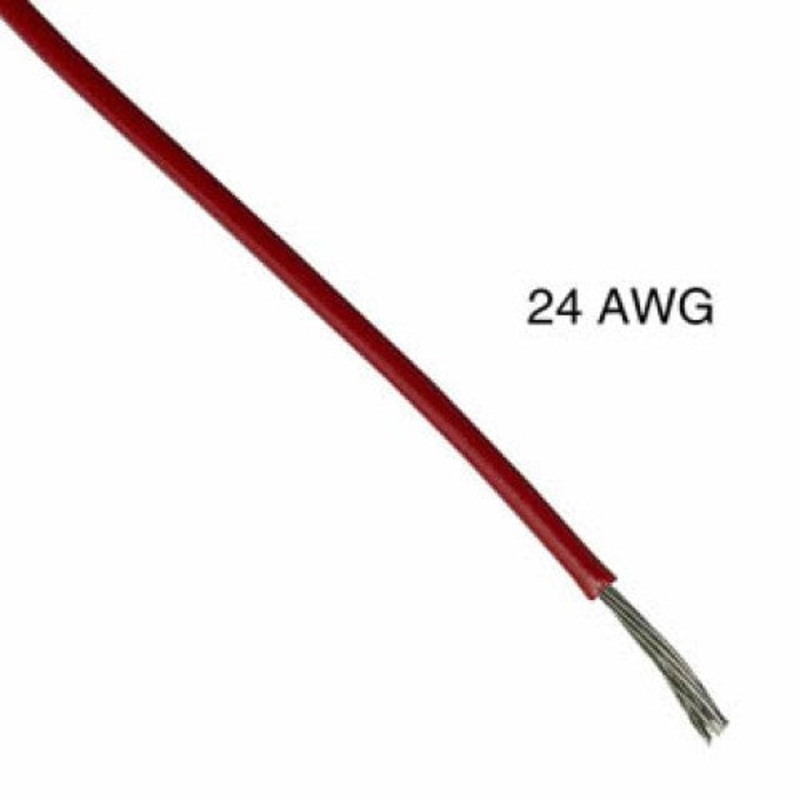 T1009-21-03 – WIRE STRANDED 24AWG 1000FT RED TC PVC FT1 300V 105C
