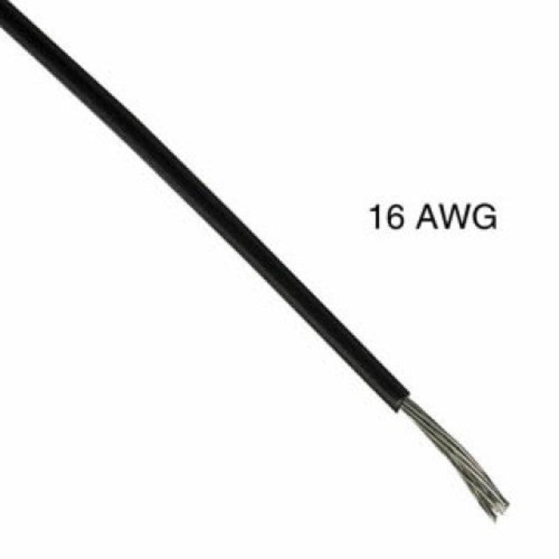T1018-21-01 – WIRE STRANDED 16AWG 100FT BLACK TC PVC FT1 3V 15C