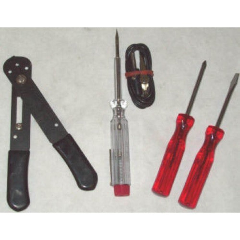 05160 – TESTER 12V DC WITH WIRE STRIPPER 10-24AWG & SCREW DRIVERS 4PC/SET
