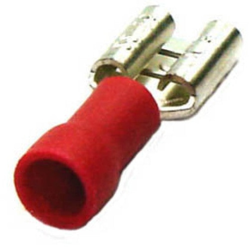 160148-2010 – QUICK CONN FEM RED 0.250IN 22-18 AWG 6.35X0.8MM (10 pcs/pkg)