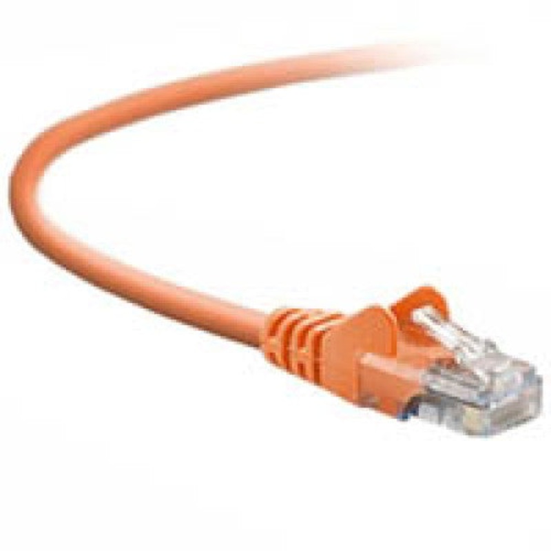 5846 – PATCH CORD CROSS CAT5E ORG 14FT SNAGLESS BOOT