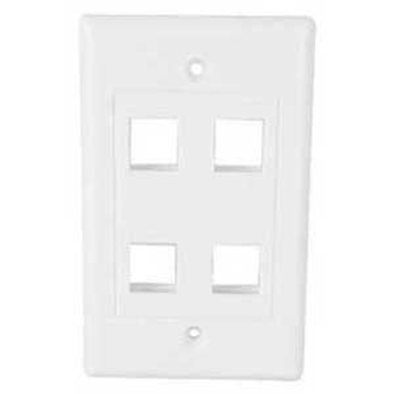 J317A-V4 WH – WALL PLATE 4PORT WHITE DESIGN