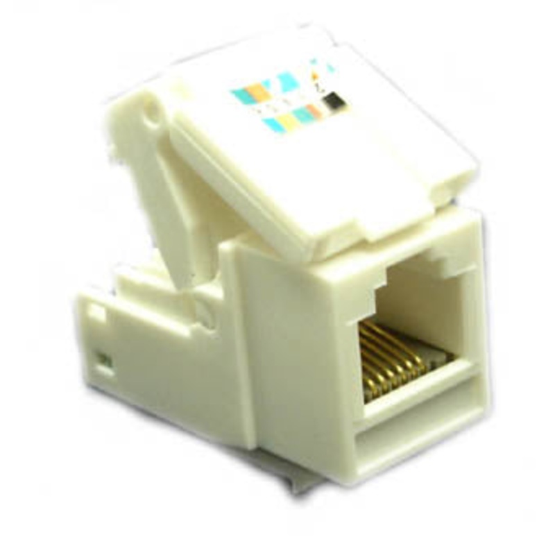 RB-KJ2-C4-66 WH – KEYSTONE JACK CAT3 WHT TOOLLESS 6P6C
