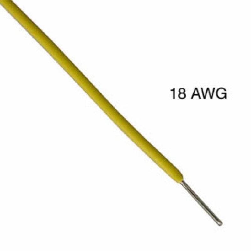 T1057-21-05 – WIRE SOLID 18AWG 100FT YELLOW TEW PVC FT1 600V 105C