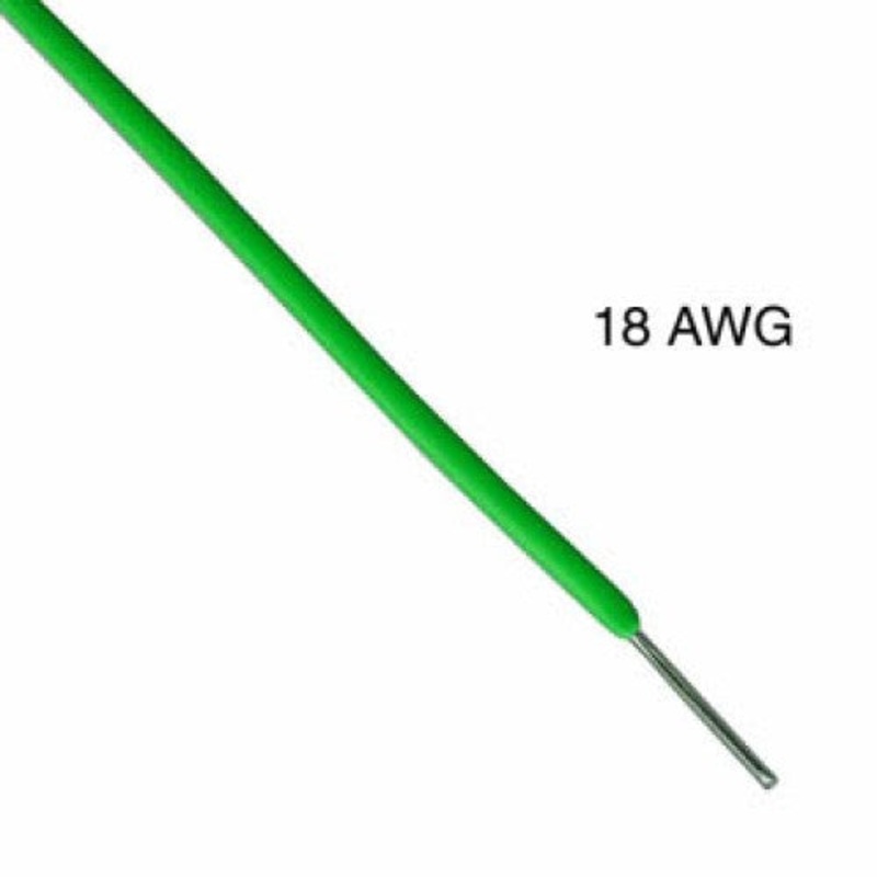 T1057-21-06 – WIRE SOLID 18AWG 100FT GREEN TEW PVC FT1 6V 15C