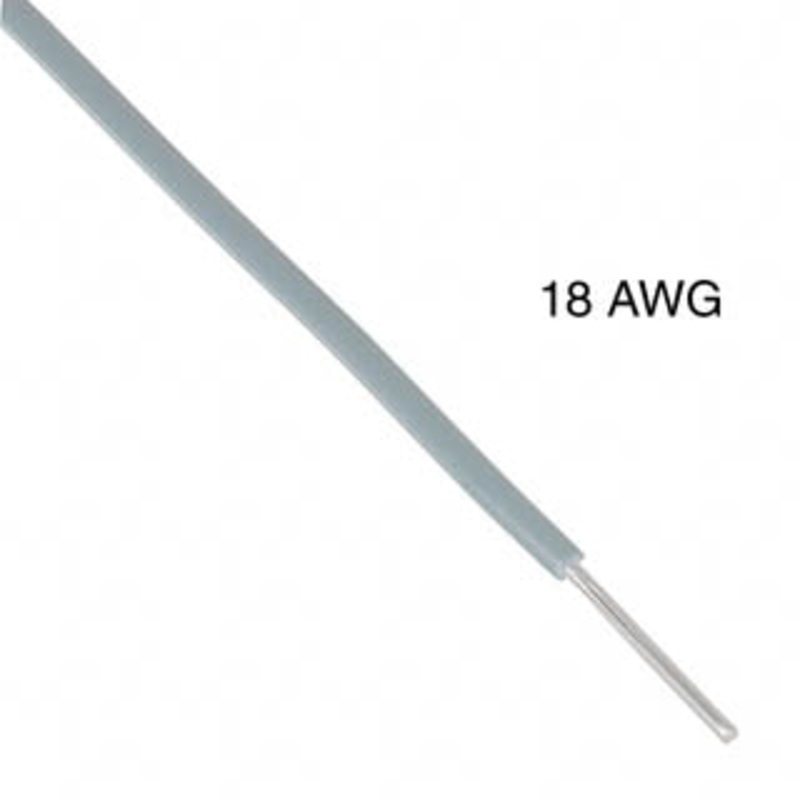 T1057-21-10 – WIRE SOLID 18AWG 100FT GREY TEW PVC FT1 6V 15C
