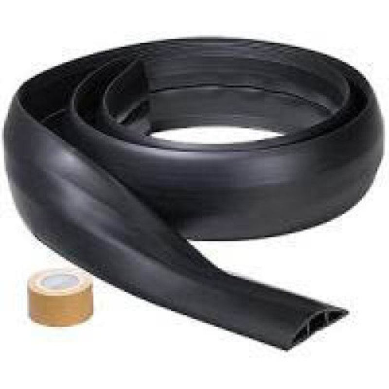 7316-BK – FLOOR CORD COVER KIT 2.5INX15FT BLK WITH 2 TAPE
