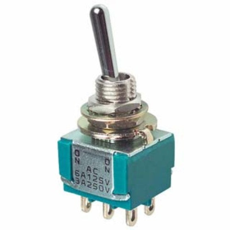 A2010L40H3ZQ – TOGGLE SWITCH 2P2T 5A ON-NONE-ON 125VAC TH SOL 6MM HOLE