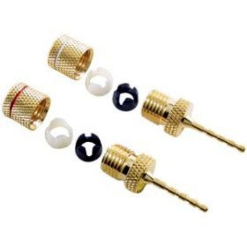 CAH303N – SPEAKER WIRE CONNECTORS GOLD BLK AND RED (2 pcs/pkg)