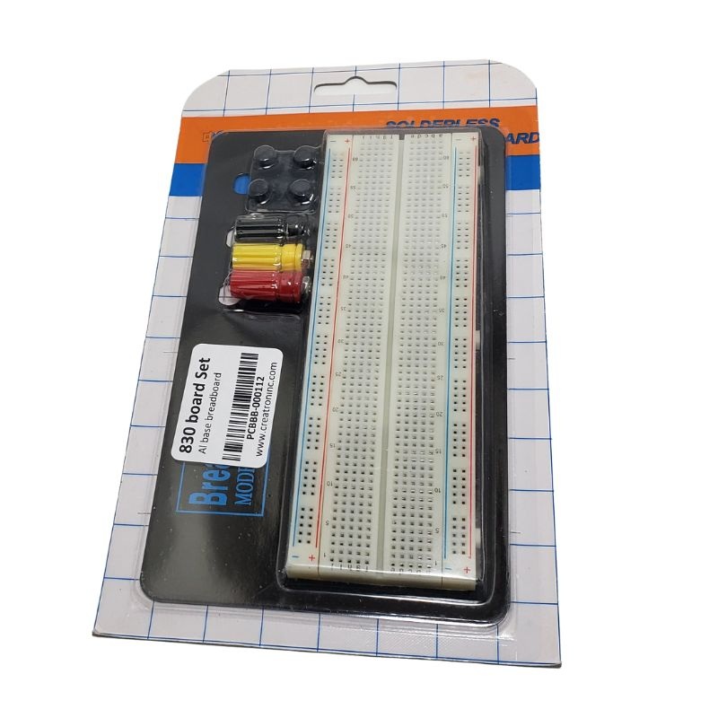 EBB-436 – BREADBOARD 2 STRIP 2.1X6.4IN 830 TIE POINTS AND 3 BINDING POSTS