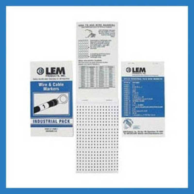 IPWM-2 – WIRE MARKER BOOK A-Z 0-15 + – / 10 SHEETS PER BOOK
