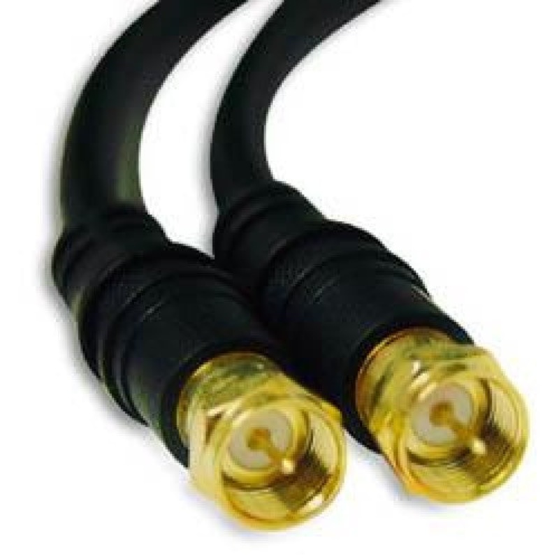 PRO-06-50BK – VIDEO CABLE RG6U F M/M 50FT BLK 358-50K
