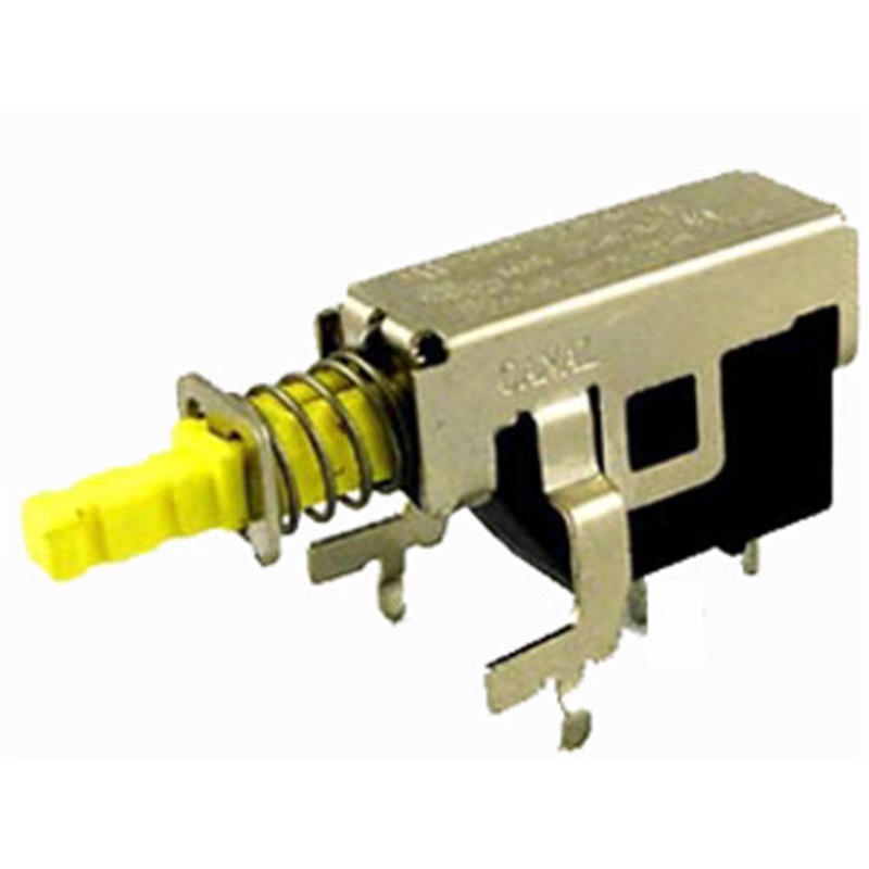 PS-2YP5T7N-DP – PUSH SWITCH 1P1T ON-OFF PCRA LATCHING 15A 125VAC
