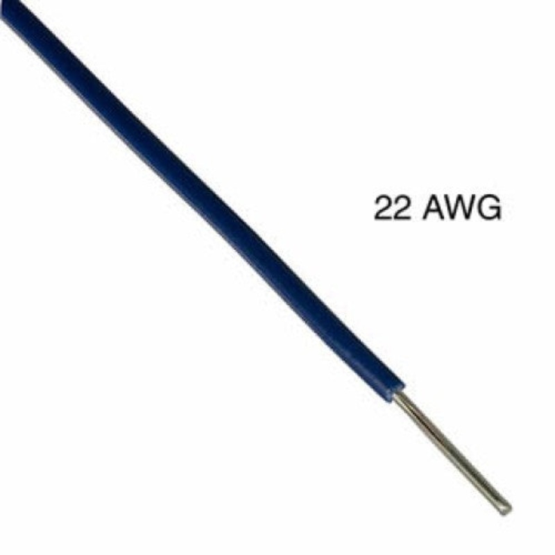 1102201.001T-BLUE – WIRE SOLID 22AWG 1000FT BLUE TR64 TC PVC FT1 300V 105C