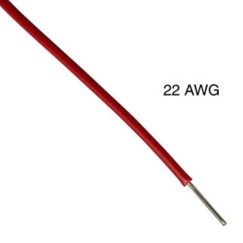 1102201.001T-RED – WIRE SOLID 22AWG 1000FT RED TC PVC FT1 300V 105C