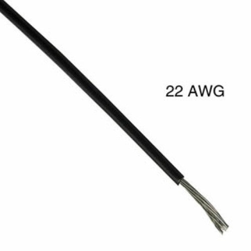 1112201.007T-BLK – WIRE STRANDED 22AWG 1000FT BLACK TC PVC FT1 300V 105C