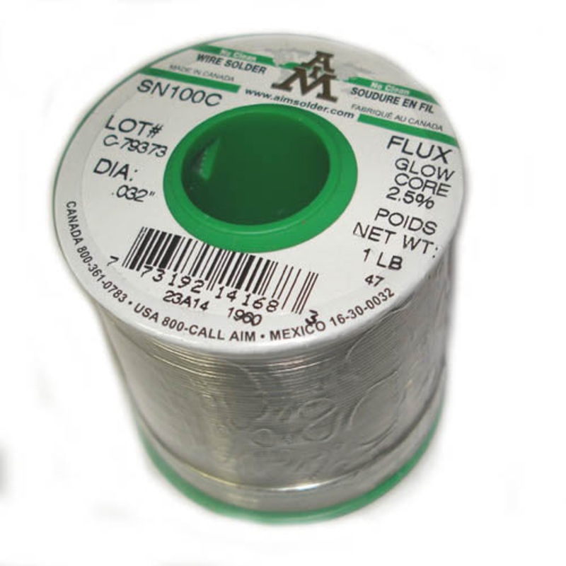 14168 – SOLDER WIRE LEAD FREE .032IN 1LB NO CLEAN MAINLY ALLOY