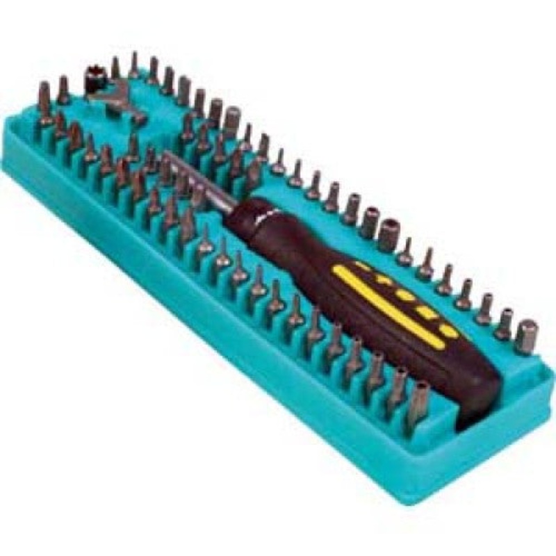 800-081 – SCREWDRIVER MULTIBIT 62 IN 1 MAGNETIC RATCHET REVERSIBLE