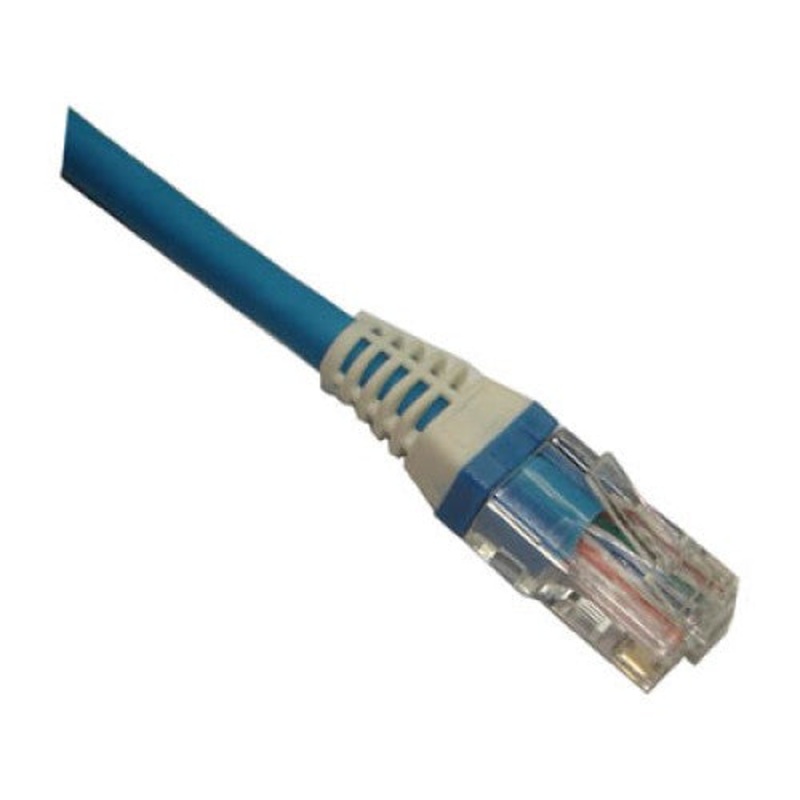 85-740 – PATCH CORD CAT5E BLU 10FT BOOT WHT