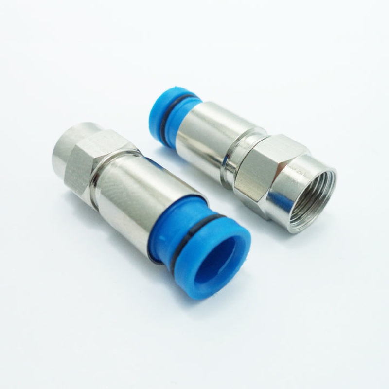 FC-7008G BC – F PLUG RG6 PERMA-SEAL BLUE ASSORTED COLORS (2 pcs/pkg)