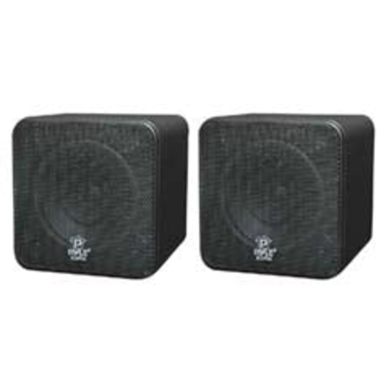 PCB4BK – SPEAKER MINI CUBE 8R 200W 4IN BLACK (2 pcs/pkg)
