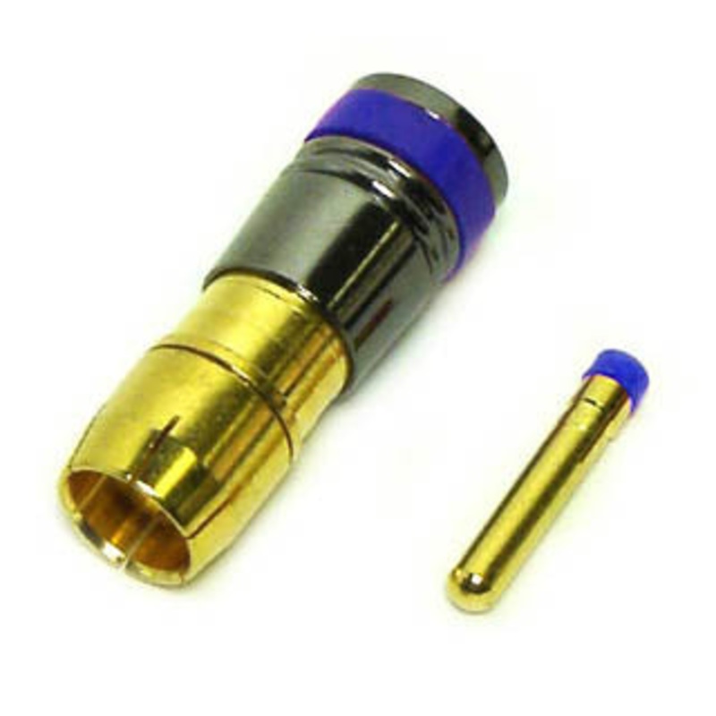 PRO-509R/6 BLUE – RCA PLUG SNAP AND SEAL BLUE GOLD