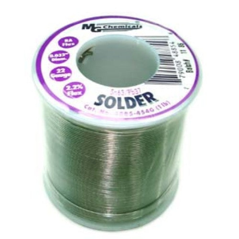 4885-454G – SOLDER WIRE 63/37 REGULAR 1LB 22AWG 0.032IN RA CORE