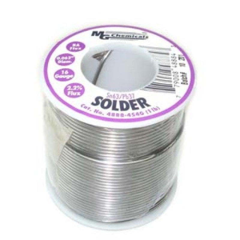 4888-454G – SOLDER WIRE 63/37 REGULAR 1LB 16AWG 0.062IN RA CORE