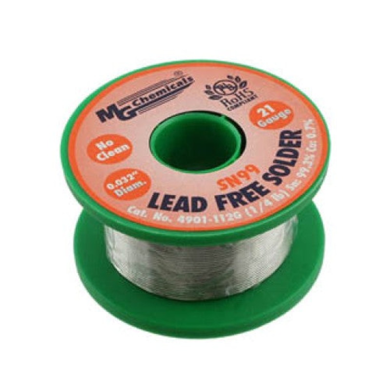 4900-112G – SOLDER WIRE LEAD FREE 1/4LB 21AWG 0.030IN SN96.3 AG3 CU0.7