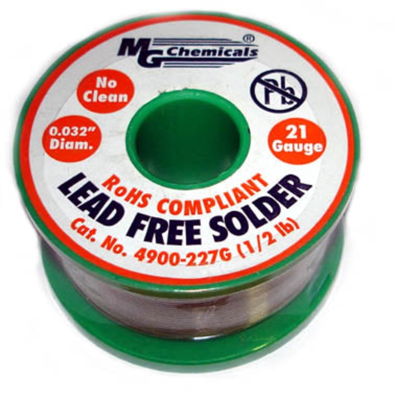 4900-227G – SOLDER WIRE LEAD FREE 1/2LB 21AWG 0.032IN SN96.3 AG3 CU0.7