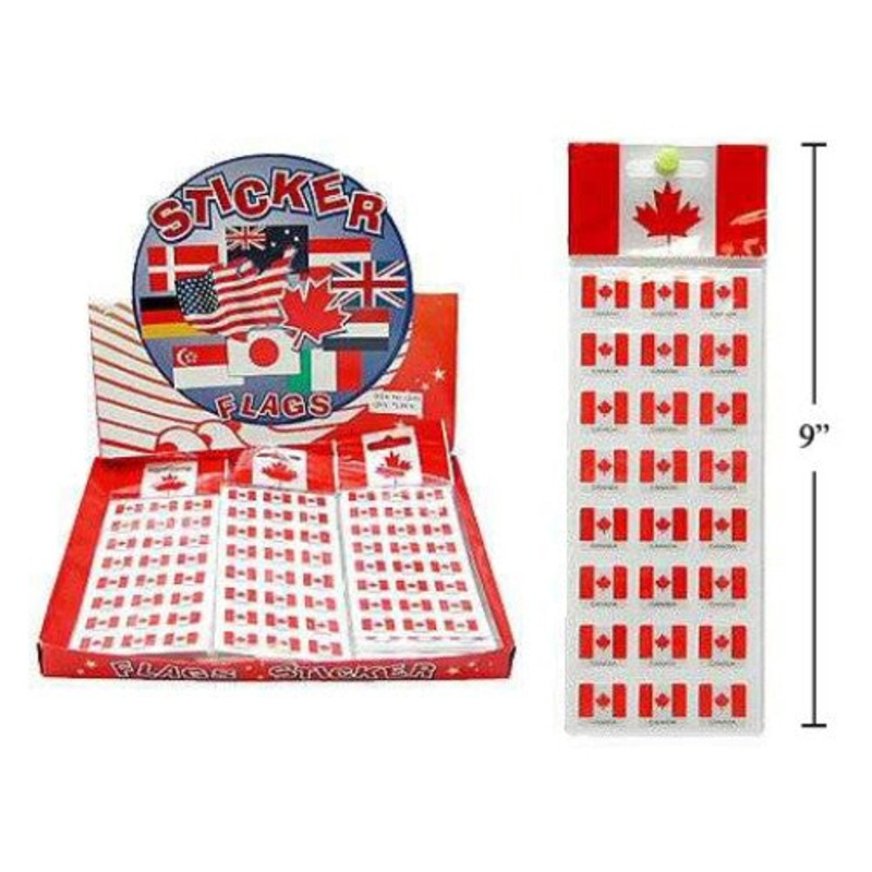 62001 – CANADA SOUVENIR FLAG SILK STICKERS
