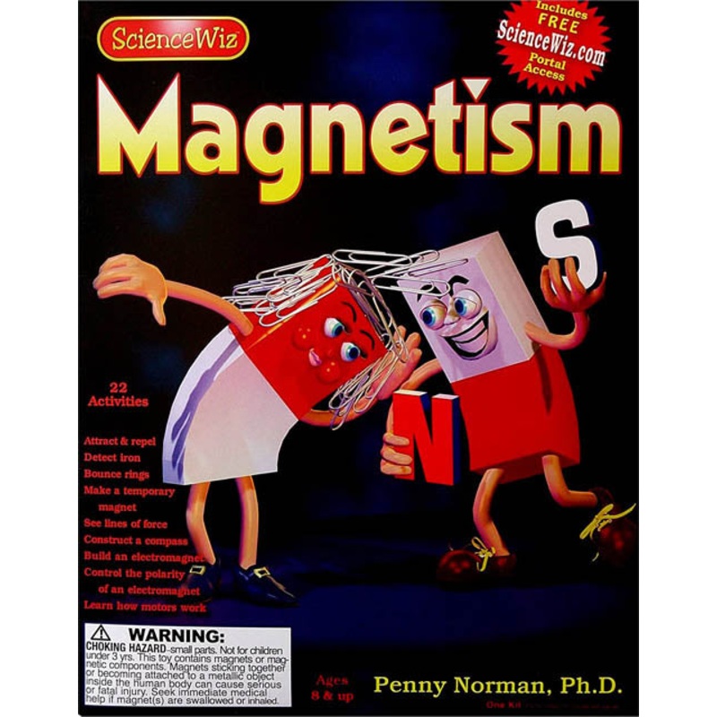 7801 – SCIENCEWIZ MAGNETISM-22 PROJECTS 36 PAGE BOOK WITH KIT
