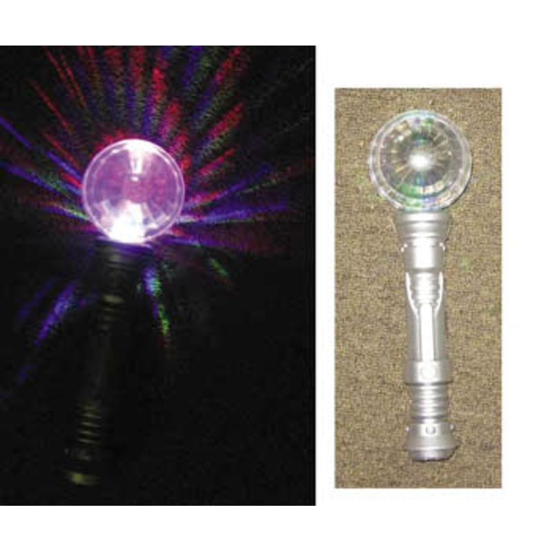 LS513 – HAND HELD FLASHING DISCO BALL USES 3 AAA BATTERY