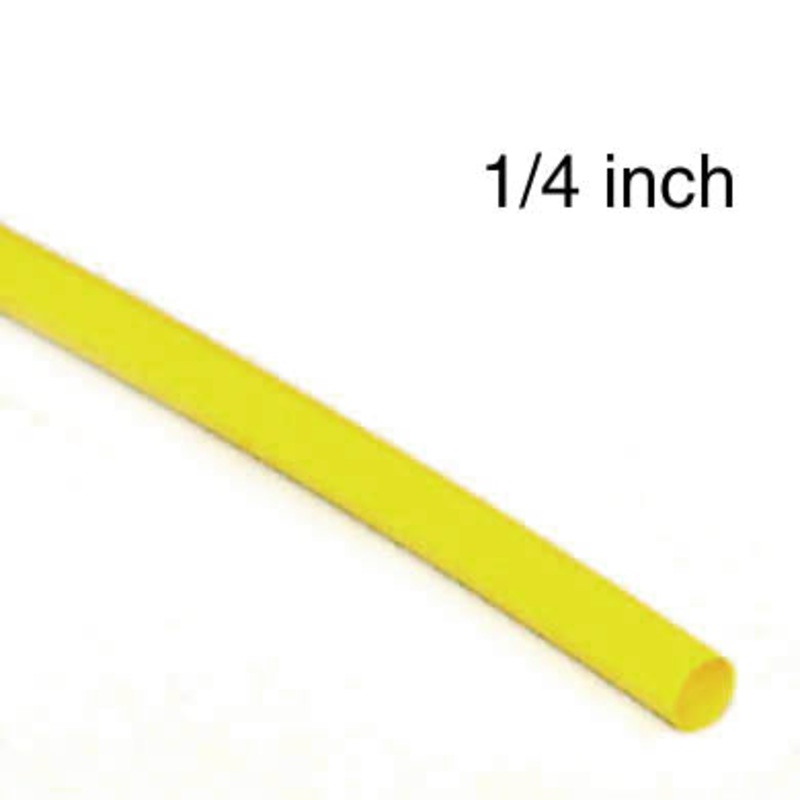 NW-1/4-Y4B-YEL – TUBING HST 1/4INX4FT SW YELLOW 600V 125C