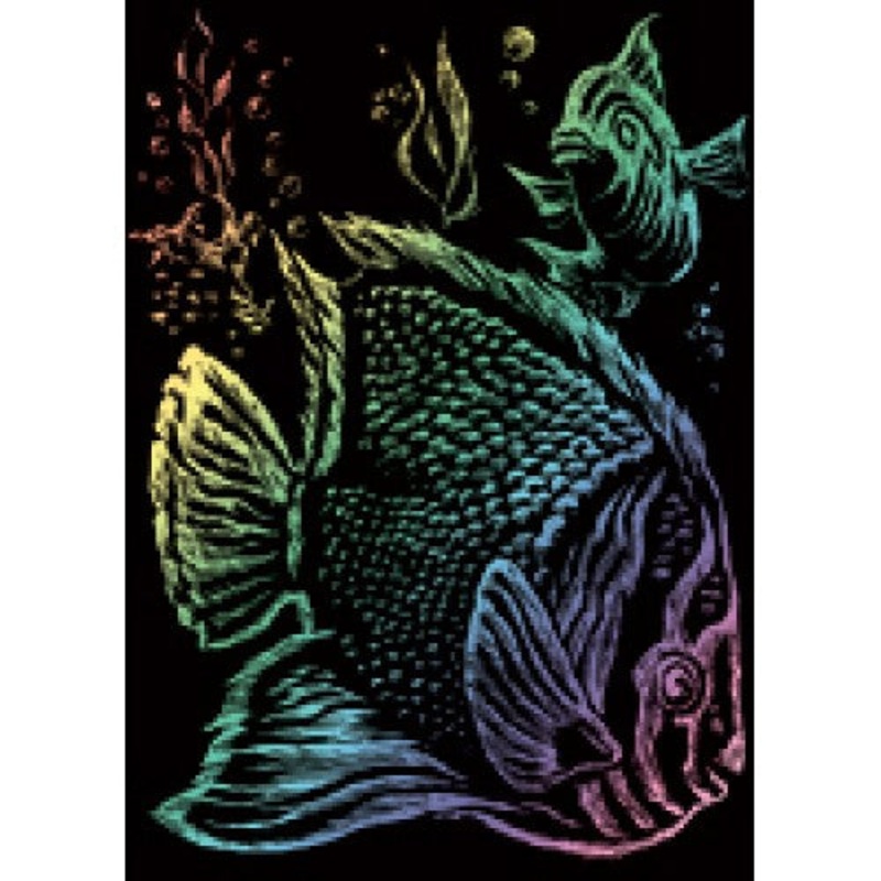 RAINMIN-101 – TROPICAL FISH-RAINBOW MINI ENGRA ENGRAVING ART