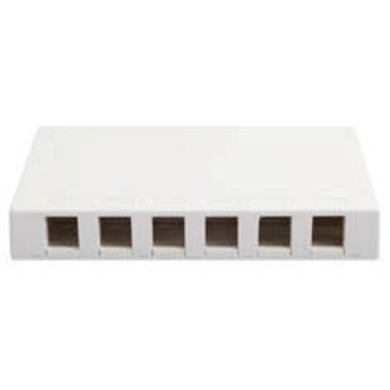SM12-KX – SURFACE BOX 6PORT WHITE