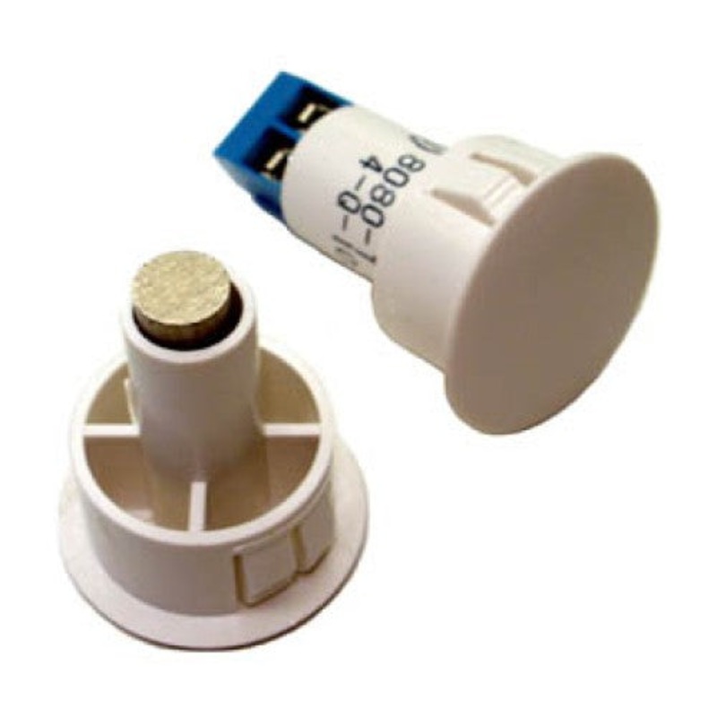 8080-TW – MAGNETIC SWITCH NO PRESS FIT 3/4IN DIA STEEL DOOR SCREW MT WH